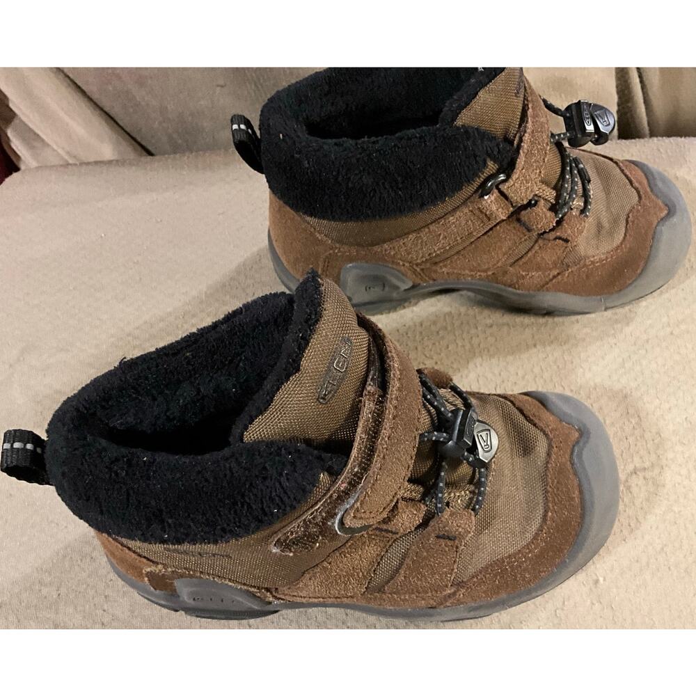 KEEN Hiking Winter Boots Youth 11 Brown Keen-Warm -4° Non Skid Contour Arch - Picture 11 of 11